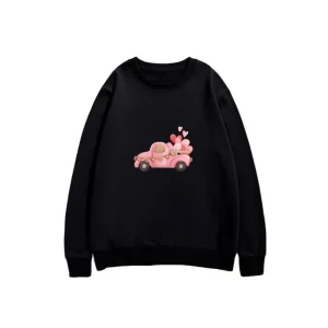 Men's Crew Neck Long Sleeve Sweatshirt - Car