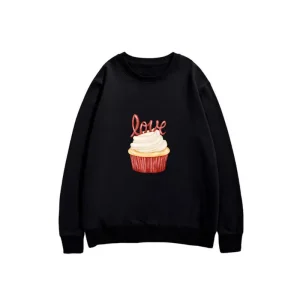 Men's Crew Neck Long Sleeve Sweatshirt - Cake